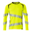 MASCOT® Accel. Safe T-Shirt, Langarm, moderne Passform T-shirt, Bei diesem Gewebe liegt Polyester auf der Außenseite für mehr Strapazierfähigkeit sowie Farbechtheit und Baumwolle auf der Innenseite für mehr Komfort, Moderne, körpernahe Passform mit viel Bewegungsfreiheit, Mehr Bewegungsfreiheit durch elastische Reflexe, Die Nähte im Nacken sind mit einem weichem, gepolstertem Material verdeckt, so dass diese nicht stören