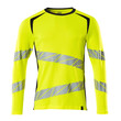 MASCOT® Accel. Safe T-Shirt, Langarm, moderne Passform T-shirt, Bei diesem Gewebe liegt Polyester auf der Außenseite für mehr Strapazierfähigkeit sowie Farbechtheit und Baumwolle auf der Innenseite für mehr Komfort, Moderne, körpernahe Passform mit viel Bewegungsfreiheit, Mehr Bewegungsfreiheit durch elastische Reflexe, Die Nähte im Nacken sind mit einem weichem, gepolstertem Material verdeckt, so dass diese nicht stören