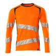 MASCOT® Accel. Safe T-Shirt, Langarm, moderne Passform T-shirt, Bei diesem Gewebe liegt Polyester auf der Außenseite für mehr Strapazierfähigkeit sowie Farbechtheit und Baumwolle auf der Innenseite für mehr Komfort, Moderne, körpernahe Passform mit viel Bewegungsfreiheit, Mehr Bewegungsfreiheit durch elastische Reflexe, Die Nähte im Nacken sind mit einem weichem, gepolstertem Material verdeckt, so dass diese nicht stören
