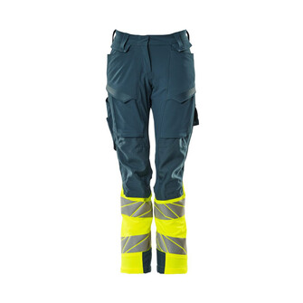 MASCOT® Accel. Safe Hose, Damen,DIAMOND, Knietaschen,Stretch Hose, Diamond Fit ist speziell für Frauen designt, die bei mehr als 20cm Unterschied zwischen ihrem Taillen- und Hüftmaß liegen, Der Stretchstoff ist in alle Richtungen elastisch und bietet eine unübertroffene Bewegungsfreiheit, wo nichts spannt oder stört, Der multifunktionelle Stretchstoff kombiniert ein niedriges Gewicht mit sehr hoher Strapazierfähigkeit und ist darüber hinaus wasserabweisend, Das Produkt ist für Industriewäsche geeignet, Die Knietaschen aus strapazierfähigem CORDURA®-Gewebe sind regulierbar, so dass der Knieschutz immer optimal platziert ist, Effektive Belüftung am Bein durch Reißverschluss am Oberschenkel, Vorbereitet für Hängetaschen 19450-126, die mit Knöpfen befestigt werden, Zertifiziert für die Verwendung zusammen mit dem MASCOT-Kniepolstertyp SHORT oder LONG, da die Kniepolstertasche höhenverstellbar ist