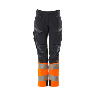 MASCOT® Accel. Safe Hose, Damen,DIAMOND, Knietaschen,Stretch Hose, Diamond Fit ist speziell für Frauen designt, die bei mehr als 20cm Unterschied zwischen ihrem Taillen- und Hüftmaß liegen, Der Stretchstoff ist in alle Richtungen elastisch und bietet eine unübertroffene Bewegungsfreiheit, wo nichts spannt oder stört, Der multifunktionelle Stretchstoff kombiniert ein niedriges Gewicht mit sehr hoher Strapazierfähigkeit und ist darüber hinaus wasserabweisend, Das Produkt ist für Industriewäsche geeignet, Die Knietaschen aus strapazierfähigem CORDURA®-Gewebe sind regulierbar, so dass der Knieschutz immer optimal platziert ist, Effektive Belüftung am Bein durch Reißverschluss am Oberschenkel, Vorbereitet für Hängetaschen 19450-126, die mit Knöpfen befestigt werden, Zertifiziert für die Verwendung zusammen mit dem MASCOT-Kniepolstertyp SHORT oder LONG, da die Kniepolstertasche höhenverstellbar ist