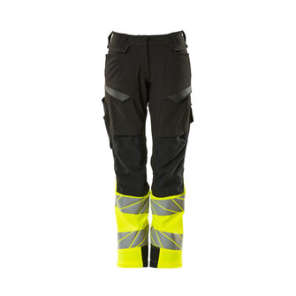 MASCOT® Accel. Safe Hose, Damen,DIAMOND, Knietaschen,Stretch Hose, Diamond Fit ist speziell für Frauen designt, die bei mehr als 20cm Unterschied zwischen ihrem Taillen- und Hüftmaß liegen, Der Stretchstoff ist in alle Richtungen elastisch und bietet eine unübertroffene Bewegungsfreiheit, wo nichts spannt oder stört, Der multifunktionelle Stretchstoff kombiniert ein niedriges Gewicht mit sehr hoher Strapazierfähigkeit und ist darüber hinaus wasserabweisend, Das Produkt ist für Industriewäsche geeignet, Die Knietaschen aus strapazierfähigem CORDURA®-Gewebe sind regulierbar, so dass der Knieschutz immer optimal platziert ist, Effektive Belüftung am Bein durch Reißverschluss am Oberschenkel, Vorbereitet für Hängetaschen 19450-126, die mit Knöpfen befestigt werden, Zertifiziert für die Verwendung zusammen mit dem MASCOT-Kniepolstertyp SHORT oder LONG, da die Kniepolstertasche höhenverstellbar ist