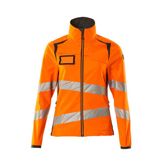 MASCOT® Accel. Safe Soft Shell Jacke, Damenpassform Soft Shell Jacke, Speziell für Damen designt und tailliert geschnitten, Atmungsaktiv, winddicht und wasserabweisend, Moderne, körpernahe Passform mit viel Bewegungsfreiheit, Verschluss mit wasserdichtem Reißverschluss und inwendiger Wetterschutzleiste, Vordertaschen mit wasserdichten Reißverschlüssen, Regulierbarer Gummizug im Saum