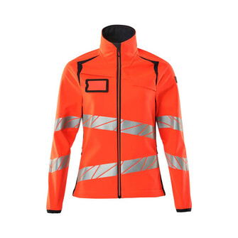 MASCOT® Accel. Safe Soft Shell Jacke, Damenpassform Soft Shell Jacke, Speziell für Damen designt und tailliert geschnitten, Atmungsaktiv, winddicht und wasserabweisend, Moderne, körpernahe Passform mit viel Bewegungsfreiheit, Verschluss mit wasserdichtem Reißverschluss und inwendiger Wetterschutzleiste, Vordertaschen mit wasserdichten Reißverschlüssen, Regulierbarer Gummizug im Saum