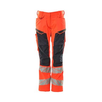 MASCOT® Accel. Safe Hose, Damen,DIAMOND, Knietaschen,Stretch Hose, Diamond Fit ist speziell für Frauen designt, die bei mehr als 20cm Unterschied zwischen ihrem Taillen- und Hüftmaß liegen, Leichte und starke Stoffqualität mit Ripstop Ripstop ist eine besonders reißfeste Webung, die dafür sorgt, dass der Stoff lange hält, Das Produkt ist eine Kombination aus festem Stoff und Stretchgewebe Das Stretchgewebe befindet sich dort, wo zusätzliche Bewegungsfreiheit erforderlich ist, Ergonomisch geschnittene Hosenbeine, die nach den natürlichen Bewegungen des Körpers geformt wurden, Die Knietaschen aus strapazierfähigem CORDURA®-Gewebe sind regulierbar, so dass der Knieschutz immer optimal platziert ist, Vorbereitet für Hängetaschen 19450-126, die mit Knöpfen befestigt werden, Zertifiziert für die Verwendung zusammen mit dem MASCOT-Kniepolstertyp SHORT oder LONG, da die Kniepolstertasche höhenverstellbar ist , Das Produkt ist für Industriewäsche geeignet