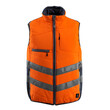 MASCOT® Grimsby Warnschutzweste, Fluoreszierend und mit schrägverlaufenden Reflexen, Zweifarbig, Atmungsaktiv, winddicht und wasserabweisend, Wattiert mit Polyesterfüllung, Verschluss mit Reißverschluss und inwendiger Wetterschutzleiste, Stehkragen