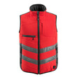 MASCOT® Grimsby Warnschutzweste, Fluoreszierend und mit schrägverlaufenden Reflexen, Zweifarbig, Atmungsaktiv, winddicht und wasserabweisend, Wattiert mit Polyesterfüllung, Verschluss mit Reißverschluss und inwendiger Wetterschutzleiste, Stehkragen
