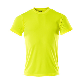 MASCOT® Crossover Calais T-shirt, Kombinieren Sie Ihre Warnschutzkleidung mit einem Oberteil aus fluoreszierendem Material ohne Reflexe, CoolDry ist ein äußerst feuchtigkeitstransportierendes Material, das Feuchtigkeit vom Körper weg und an die Außenseite der Kleidung leitet, wo sie schnell verdampft, CoolDry ist extrem schnelltrocknend, wodurch das Auskühlen des Körpers verhindert wird, Moderne, körpernahe Passform mit viel Bewegungsfreiheit, Rippenbündchen am Hals, Die Nähte im Nacken sind mit einem weichem, gepolstertem Material verdeckt, so dass diese nicht stören