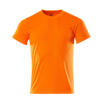 MASCOT® Crossover Calais T-shirt, Kombinieren Sie Ihre Warnschutzkleidung mit einem Oberteil aus fluoreszierendem Material ohne Reflexe, CoolDry ist ein äußerst feuchtigkeitstransportierendes Material, das Feuchtigkeit vom Körper weg und an die Außenseite der Kleidung leitet, wo sie schnell verdampft, CoolDry ist extrem schnelltrocknend, wodurch das Auskühlen des Körpers verhindert wird, Moderne, körpernahe Passform mit viel Bewegungsfreiheit, Rippenbündchen am Hals, Die Nähte im Nacken sind mit einem weichem, gepolstertem Material verdeckt, so dass diese nicht stören