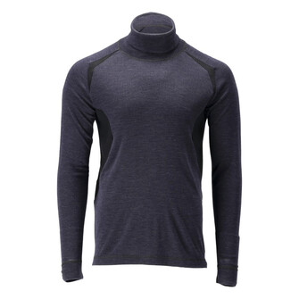 MASCOT® Crossover Funktionsunterhemd, Rollkragen, Wolle Unterhemd, Moderne, körpernahe Passform mit viel Bewegungsfreiheit, Antistatisch und flammhemmend, Eignet sich perfekt als Base Layer, Die Wolle zum Körper hin gewährleistet, dass der Körper den ganzen Tag trocken und warm ist