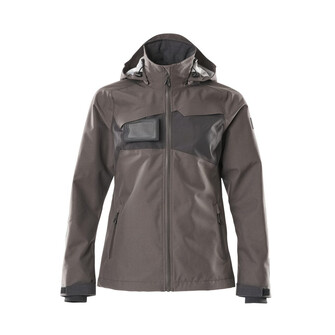 MASCOT® Accelerate Hard Shell Jacke, wasserdicht, Damen Jacke, Speziell für Damen designt und tailliert geschnitten, Atmungsaktiv, wind- und wasserdicht mit getapten Nähten, Abnehmbare, gefütterte Kapuze, mit verstellbaren Elastikschnüren, Mit Reißverschluss und Wetterschutzleiste innen, die den Wind abhält, Ärmel mit CORDURA®-Verstärkung