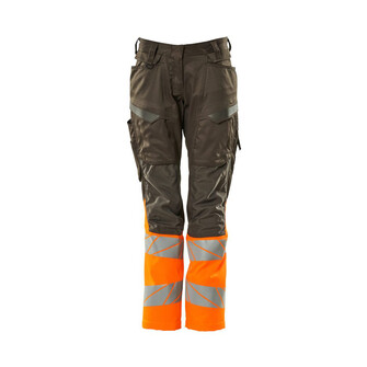 MASCOT® Accel. Safe Hose, Damen, DIAMOND, Knietaschen,Stretch Hose, Diamond Fit ist speziell für Frauen designt, die bei mehr als 20cm Unterschied zwischen ihrem Taillen- und Hüftmaß liegen, Leichte und starke Stoffqualität mit Ripstop Ripstop ist eine besonders reißfeste Webung, die dafür sorgt, dass der Stoff lange hält, Das Produkt ist eine Kombination aus festem Stoff und Stretchgewebe Das Stretchgewebe befindet sich dort, wo zusätzliche Bewegungsfreiheit erforderlich ist, Ergonomisch geschnittene Hosenbeine, die nach den natürlichen Bewegungen des Körpers geformt wurden, Die Knietaschen aus strapazierfähigem CORDURA®-Gewebe sind regulierbar, so dass der Knieschutz immer optimal platziert ist, Vorbereitet für Hängetaschen 19450-126, die mit Knöpfen befestigt werden, Zertifiziert für die Verwendung zusammen mit dem MASCOT-Kniepolstertyp SHORT oder LONG, da die Kniepolstertasche höhenverstellbar ist , Das Produkt ist für Industriewäsche geeignet