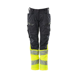 MASCOT® Accel. Safe Hose, Damen, DIAMOND, Knietaschen,Stretch Hose, Diamond Fit ist speziell für Frauen designt, die bei mehr als 20cm Unterschied zwischen ihrem Taillen- und Hüftmaß liegen, Leichte und starke Stoffqualität mit Ripstop Ripstop ist eine besonders reißfeste Webung, die dafür sorgt, dass der Stoff lange hält, Das Produkt ist eine Kombination aus festem Stoff und Stretchgewebe Das Stretchgewebe befindet sich dort, wo zusätzliche Bewegungsfreiheit erforderlich ist, Ergonomisch geschnittene Hosenbeine, die nach den natürlichen Bewegungen des Körpers geformt wurden, Die Knietaschen aus strapazierfähigem CORDURA®-Gewebe sind regulierbar, so dass der Knieschutz immer optimal platziert ist, Vorbereitet für Hängetaschen 19450-126, die mit Knöpfen befestigt werden, Zertifiziert für die Verwendung zusammen mit dem MASCOT-Kniepolstertyp SHORT oder LONG, da die Kniepolstertasche höhenverstellbar ist , Das Produkt ist für Industriewäsche geeignet