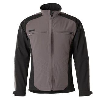 MASCOT® Unique Dresden Soft Shell Jacke, Atmungsaktiv, winddicht und wasserabweisend, Mit Reißverschluss und Wetterschutzleiste innen, die den Wind abhält, Taschen mit Reißverschluss, Große Bewegungsfreiheit durch formgeschnittene Ärmel, Verbesserte Sichtbarkeit für das Umfeld mit Hilfe von Reflexeffekten