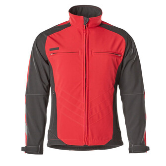 MASCOT® Unique Dresden Soft Shell Jacke, Atmungsaktiv, winddicht und wasserabweisend, Mit Reißverschluss und Wetterschutzleiste innen, die den Wind abhält, Taschen mit Reißverschluss, Große Bewegungsfreiheit durch formgeschnittene Ärmel, Verbesserte Sichtbarkeit für das Umfeld mit Hilfe von Reflexeffekten