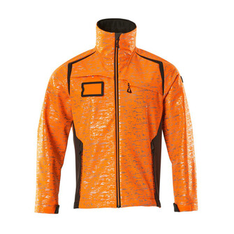 MASCOT® Accel. Safe Soft Shell Jacke mit Reflexeffekte Soft Shell Jacke, Atmungsaktiv, winddicht und wasserabweisend, Moderne, körpernahe Passform mit viel Bewegungsfreiheit, Verschluss mit wasserdichtem Reißverschluss und inwendiger Wetterschutzleiste, Vordertaschen mit wasserdichten Reißverschlüssen, Regulierbarer Gummizug im Saum, Verbesserte Sichtbarkeit für das Umfeld mit Hilfe von Reflexeffekten