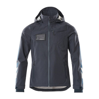 MASCOT® Accelerate Hard Shell Jacke, wasserdicht Jacke, Atmungsaktiv, wind- und wasserdicht mit getapten Nähten, Mit Reißverschluss und Wetterschutzleiste innen, die den Wind abhält, Abnehmbare, gefütterte Kapuze, mit verstellbaren Elastikschnüren, Ärmel mit CORDURA®-Verstärkung