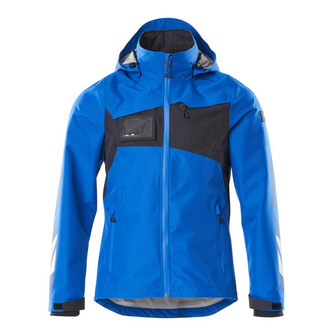 MASCOT® Accelerate Hard Shell Jacke, wasserdicht Jacke, Atmungsaktiv, wind- und wasserdicht mit getapten Nähten, Mit Reißverschluss und Wetterschutzleiste innen, die den Wind abhält, Abnehmbare, gefütterte Kapuze, mit verstellbaren Elastikschnüren, Ärmel mit CORDURA®-Verstärkung