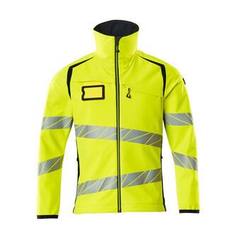 MASCOT® Accel. Safe Soft Shell Jacke Soft Shell Jacke, Atmungsaktiv, winddicht und wasserabweisend, Moderne, körpernahe Passform mit viel Bewegungsfreiheit, Verschluss mit wasserdichtem Reißverschluss und inwendiger Wetterschutzleiste, Vordertaschen mit wasserdichten Reißverschlüssen, Regulierbarer Gummizug im Saum, ID-Kartenhalter ist abnehmbar