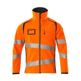 MASCOT® Accel. Safe Soft Shell Jacke Soft Shell Jacke, Atmungsaktiv, winddicht und wasserabweisend, Moderne, körpernahe Passform mit viel Bewegungsfreiheit, Verschluss mit wasserdichtem Reißverschluss und inwendiger Wetterschutzleiste, Vordertaschen mit wasserdichten Reißverschlüssen, Regulierbarer Gummizug im Saum, ID-Kartenhalter ist abnehmbar