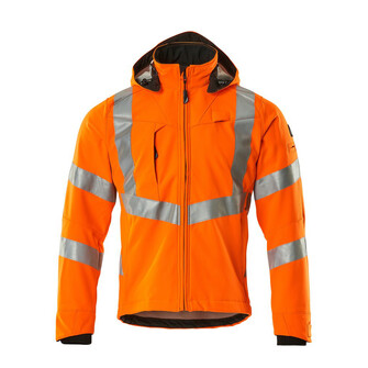 MASCOT® Safe Supreme Blackpool Soft Shell Jacke, Atmungsaktiv, winddicht und wasserabweisend, Mit Reißverschluss und Wetterschutzleiste innen, die den Wind abhält, Handyinnentasche mit Reißverschluss und kleiner Öffnung für Headset-Kabel, Strapazierfähiger Einsatz von CORDURA®-Gewebe am Ärmelende verlängert die Lebenszeit des Produktes, Zusätzlicher Kälteschutz durch verlängerten Rücken