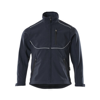 MASCOT® Industry Tampa Soft Shell Jacke, Atmungsaktiv, Fleece an der Innenseite, Große Bewegungsfreiheit durch formgeschnittene Ärmel, Regulierbarer Gummizug im Saum, Verbesserte Sichtbarkeit für das Umfeld mit Hilfe von Reflexeffekten