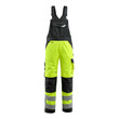 MASCOT® Safe Supreme Newcastle Latzhose, Strapazierfähige, dreifache Kappnähte an den Beinen und im Schritt verlängern die Lebensdauer des Produktes, Die Oberflächenbehandlung macht das Produkt schmutzabweisend und sorgt für hohe Sichtbarkeit, Einfaches Verlängern der Hose um 3cm, durch auftrennen der roten Naht auf der Innenseite