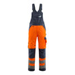 MASCOT® Safe Supreme Newcastle Latzhose, Strapazierfähige, dreifache Kappnähte an den Beinen und im Schritt verlängern die Lebensdauer des Produktes, Die Oberflächenbehandlung macht das Produkt schmutzabweisend und sorgt für hohe Sichtbarkeit, Einfaches Verlängern der Hose um 3cm, durch auftrennen der roten Naht auf der Innenseite