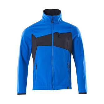 MASCOT®ACCELERATE Soft Shell Jacke, Atmungsaktiv. Fleece an der Innenseite. Stehkragen. Verschluss mit Reißverschluss und inwendiger Wetterschutzleiste. Innentaschen. Brusttasche mit Reißverschluss. Vordertaschen mit Reißverschluss. Reflexeffekte