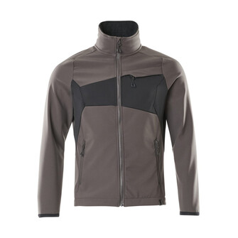 MASCOT®ACCELERATE Soft Shell Jacke, Atmungsaktiv. Fleece an der Innenseite. Stehkragen. Verschluss mit Reißverschluss und inwendiger Wetterschutzleiste. Innentaschen. Brusttasche mit Reißverschluss. Vordertaschen mit Reißverschluss. Reflexeffekte