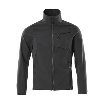 MASCOT®ACCELERATE Soft Shell Jacke, Atmungsaktiv. Fleece an der Innenseite. Stehkragen. Verschluss mit Reißverschluss und inwendiger Wetterschutzleiste. Innentaschen. Brusttasche mit Reißverschluss. Vordertaschen mit Reißverschluss. Reflexeffekte