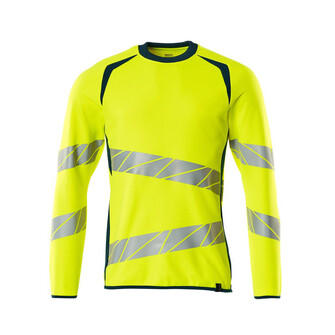 MASCOT® Accel. Safe Sweatshirt, moderne Passform Sweatshirt, Bei diesem Gewebe liegt Polyester auf der Außenseite für mehr Strapazierfähigkeit sowie Farbechtheit und Baumwolle auf der Innenseite für mehr Komfort, Moderne, körpernahe Passform mit viel Bewegungsfreiheit, Mehr Bewegungsfreiheit durch elastische Reflexe, Die Nähte im Nacken sind mit einem weichem, gepolstertem Material verdeckt, so dass diese nicht stören