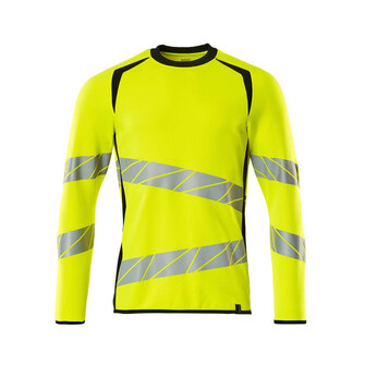MASCOT® Accel. Safe Sweatshirt, moderne Passform Sweatshirt, Bei diesem Gewebe liegt Polyester auf der Außenseite für mehr Strapazierfähigkeit sowie Farbechtheit und Baumwolle auf der Innenseite für mehr Komfort, Moderne, körpernahe Passform mit viel Bewegungsfreiheit, Mehr Bewegungsfreiheit durch elastische Reflexe, Die Nähte im Nacken sind mit einem weichem, gepolstertem Material verdeckt, so dass diese nicht stören