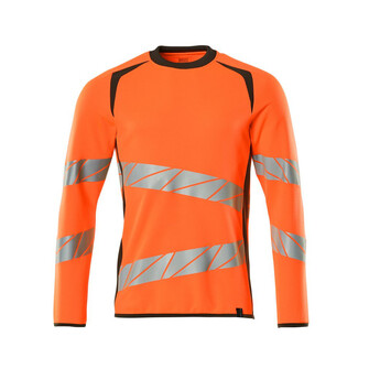 MASCOT® Accel. Safe Sweatshirt, moderne Passform Sweatshirt, Bei diesem Gewebe liegt Polyester auf der Außenseite für mehr Strapazierfähigkeit sowie Farbechtheit und Baumwolle auf der Innenseite für mehr Komfort, Moderne, körpernahe Passform mit viel Bewegungsfreiheit, Mehr Bewegungsfreiheit durch elastische Reflexe, Die Nähte im Nacken sind mit einem weichem, gepolstertem Material verdeckt, so dass diese nicht stören