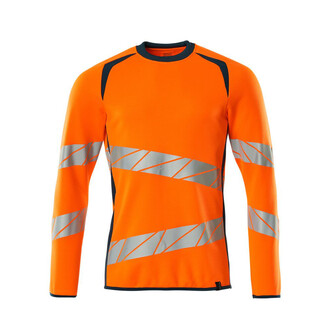 MASCOT® Accel. Safe Sweatshirt, moderne Passform Sweatshirt, Bei diesem Gewebe liegt Polyester auf der Außenseite für mehr Strapazierfähigkeit sowie Farbechtheit und Baumwolle auf der Innenseite für mehr Komfort, Moderne, körpernahe Passform mit viel Bewegungsfreiheit, Mehr Bewegungsfreiheit durch elastische Reflexe, Die Nähte im Nacken sind mit einem weichem, gepolstertem Material verdeckt, so dass diese nicht stören