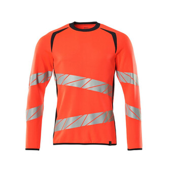 MASCOT® Accel. Safe Sweatshirt, moderne Passform Sweatshirt, Bei diesem Gewebe liegt Polyester auf der Außenseite für mehr Strapazierfähigkeit sowie Farbechtheit und Baumwolle auf der Innenseite für mehr Komfort, Moderne, körpernahe Passform mit viel Bewegungsfreiheit, Mehr Bewegungsfreiheit durch elastische Reflexe, Die Nähte im Nacken sind mit einem weichem, gepolstertem Material verdeckt, so dass diese nicht stören