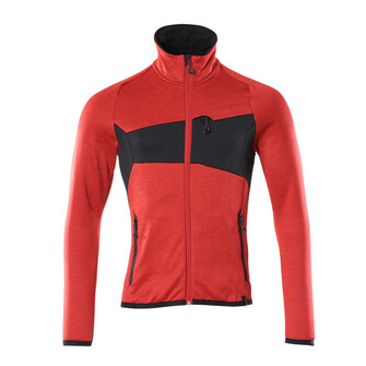 MASCOT® Accelerate Fleecepullover mit Reißverschluss Microfleecejacke, Die glatte Oberfläche des Fleecematerials bewirkt, dass Schmutz und Staub nicht hängenbleiben, Moderne, körpernahe Passform mit viel Bewegungsfreiheit, Flexibler und anschmiegsamer, hoher Kragen, Mit Reißverschluss und Wetterschutzleiste innen, die den Wind abhält