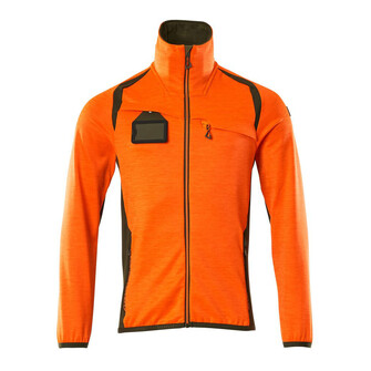 MASCOT® Accel. Safe Fleecepullover mit Reißverschluss Microfleecejacke, Moderne, körpernahe Passform mit viel Bewegungsfreiheit, Mit Reißverschluss und Wetterschutzleiste innen, die den Wind abhält, Vordertaschen mit Reißverschluss für sichere Aufbewahrung, Innentaschen