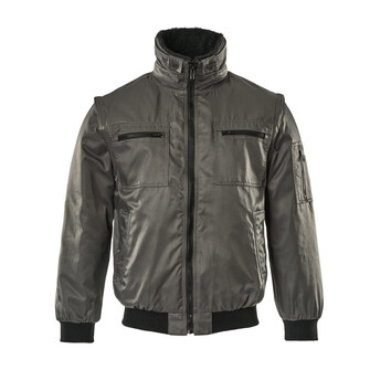 MASCOT® Pilotjacke, Bearnylon® ist ein wasserabweisendes und sehr strapazierfähiges Material, Herausnehmbares Kunstpelzfutter, abnehmbare Ärmel und abnehmbarer Kragen, Mit Reißverschluss und Wetterschutzleiste innen, die den Wind abhält, Ärmeltasche mit Reißverschluss, Anbringen einer Kapuze mit Druckknöpfen möglich