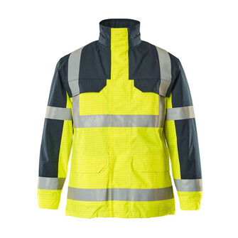 MASCOT® Multisafe Lungern Parka, Antistatisch, flammhemmend und mit Säureschutz, Atmungsaktiv, wind- und wasserdicht mit getapten Nähten, Herausnehmbares Steppfutter, Zwei-Wege-Reißverschluss mit doppelter Wetterschutzleiste und verdeckten Druckknöpfen, Anbringen der MASCOT® MacGill Kapuze mit Druckknöpfen möglich