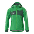 MASCOT® Accelerate Hard Shell Jacke, geringes Gewicht Jacke, Atmungsaktiv, wind- und wasserdicht mit getapten Nähten, Abnehmbare, gefütterte Kapuze, mit verstellbaren Elastikschnüren, Mit Reißverschluss und Wetterschutzleiste innen, die den Wind abhält, Rippenbündchen an den Handgelenken schließen gut ab und halten die Kälte draußen