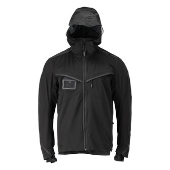 MASCOT® Customized Hard Shell Jacke Jacke, Strapazierfähiger, ultraleichter Stretch sorgt für maximalen Komfort, Tag für Tag, Atmungsaktiv, wind- und wasserdicht, damit Sie bei jedem Wetter Ihr Bestes geben können, Eng anliegende Kapuze mit transparenten Seitenteilen, die das Blickfeld nicht einschränken, Reflektoren an den Ärmeln erhöhen die Sichtbarkeit im Dunkeln, Hoher Anteil von recyceltem Polyester im Hauptmaterial
