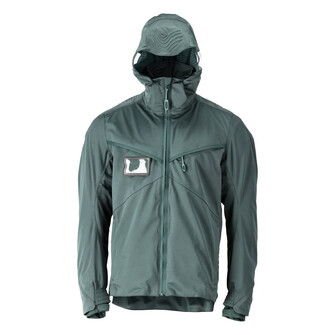 MASCOT® Customized Hard Shell Jacke Jacke, Strapazierfähiger, ultraleichter Stretch sorgt für maximalen Komfort, Tag für Tag, Atmungsaktiv, wind- und wasserdicht, damit Sie bei jedem Wetter Ihr Bestes geben können, Eng anliegende Kapuze mit transparenten Seitenteilen, die das Blickfeld nicht einschränken, Reflektoren an den Ärmeln erhöhen die Sichtbarkeit im Dunkeln, Hoher Anteil von recyceltem Polyester im Hauptmaterial