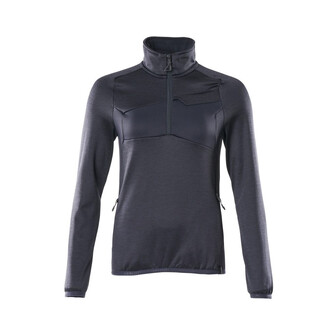MASCOT® Accelerate Fleecepullover mit kurzem Zipper, Damen Microfleecejacke, Die glatte Oberfläche des Fleecematerials bewirkt, dass Schmutz und Staub nicht hängenbleiben, Speziell für Damen designt und tailliert geschnitten, Flexibler und anschmiegsamer, hoher Kragen, Reißverschluss am Hals mit Wetterschutzleiste, Mit Gummizug an den Ärmeln und dem Saum
