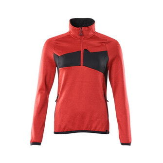 MASCOT® Accelerate Fleecepullover mit kurzem Zipper, Damen Microfleecejacke, Die glatte Oberfläche des Fleecematerials bewirkt, dass Schmutz und Staub nicht hängenbleiben, Speziell für Damen designt und tailliert geschnitten, Flexibler und anschmiegsamer, hoher Kragen, Reißverschluss am Hals mit Wetterschutzleiste, Mit Gummizug an den Ärmeln und dem Saum