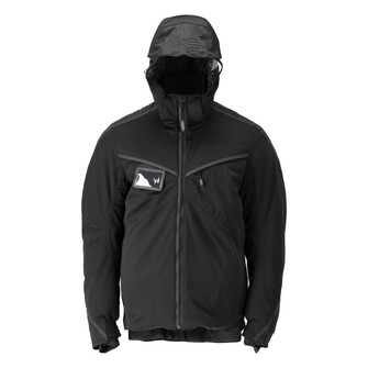 MASCOT® Customized Winterjacke, CLIMASCOT® Winterjacke, Strapazierfähiger, ultraleichter Stretch sorgt für maximalen Komfort, Tag für Tag, Atmungsaktiv, wind- und wasserdicht, damit Sie bei jedem Wetter Ihr Bestes geben können, CLIMASCOT® Lightweight Insulation hält im Winter warm, Eng anliegende Kapuze mit transparenten Seitenteilen, die das Blickfeld nicht einschränken, Reflektoren an den Ärmeln erhöhen die Sichtbarkeit im Dunkeln, Hoher Anteil von recyceltem Polyester im Hauptmaterial