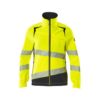 MASCOT® Accel. Safe Jacke, Damen, ULTIMATE STRETCH Arbeitsjacke, Speziell für Damen designt und tailliert geschnitten, Der Stretchstoff ist in alle Richtungen elastisch und bietet eine unübertroffene Bewegungsfreiheit, wo nichts spannt oder stört, Der multifunktionelle Stretchstoff kombiniert ein niedriges Gewicht mit sehr hoher Strapazierfähigkeit und ist darüber hinaus wasserabweisend, Das Produkt ist für Industriewäsche geeignet, Mit Reißverschluss und Wetterschutzleiste innen, die den Wind abhält, Verbesserte Sichtbarkeit für das Umfeld mit Hilfe von schrägverlaufenden Reflexen