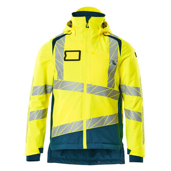 MASCOT® Accel. Safe Winterjacke mit CLIMASCOT®-Futter Winterjacke, Atmungsaktiv, wind- und wasserdicht mit getapten Nähten, Die einzigartige CLIMASCOT®-Isolierung wärmt effektiv, ist leicht, weich und lässt sich auf ein geringes Volumen komprimieren, Brusttasche mit wasserdichtem Reißverschluss, Vordertaschen mit wasserdichten Reißverschlüssen, Verlängerter Rücken durch herunter knöpfbaren Stoff zum besseren Schutz vor Wind und Wetter