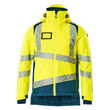 MASCOT® Accel. Safe Winterjacke mit CLIMASCOT®-Futter Winterjacke, Atmungsaktiv, wind- und wasserdicht mit getapten Nähten, Die einzigartige CLIMASCOT®-Isolierung wärmt effektiv, ist leicht, weich und lässt sich auf ein geringes Volumen komprimieren, Brusttasche mit wasserdichtem Reißverschluss, Vordertaschen mit wasserdichten Reißverschlüssen, Verlängerter Rücken durch herunter knöpfbaren Stoff zum besseren Schutz vor Wind und Wetter