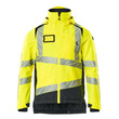 MASCOT® Accel. Safe Winterjacke mit CLIMASCOT®-Futter Winterjacke, Atmungsaktiv, wind- und wasserdicht mit getapten Nähten, Die einzigartige CLIMASCOT®-Isolierung wärmt effektiv, ist leicht, weich und lässt sich auf ein geringes Volumen komprimieren, Brusttasche mit wasserdichtem Reißverschluss, Vordertaschen mit wasserdichten Reißverschlüssen, Verlängerter Rücken durch herunter knöpfbaren Stoff zum besseren Schutz vor Wind und Wetter